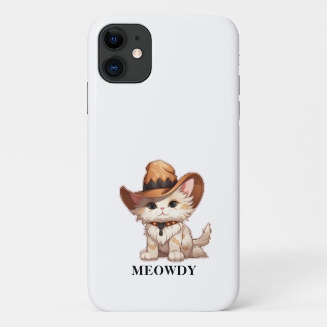 Cuteness Overload Meowdy Western Cat  Case-Mate iPhone Case (Back)