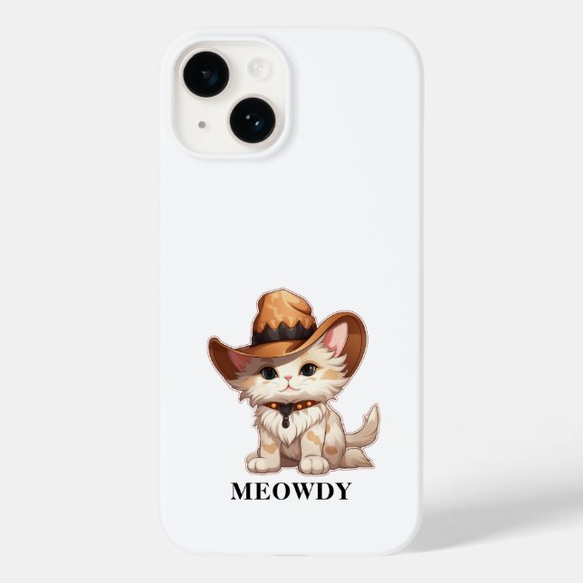 Cuteness Overload Meowdy Western Cat  Case-Mate iPhone Case (Back)