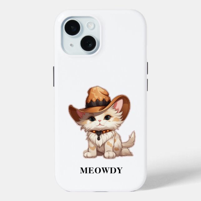 Cuteness Overload Meowdy Western Cat  Case-Mate iPhone Case (Back)