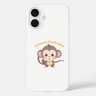 Cuteness Overloaded : Monkey Iphone 16 Case
