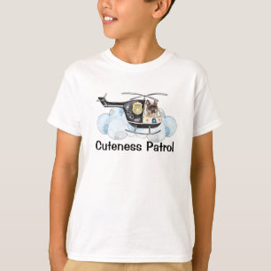 Cuteness Patrol Police K-9 Dog Helicopter T-Shirt