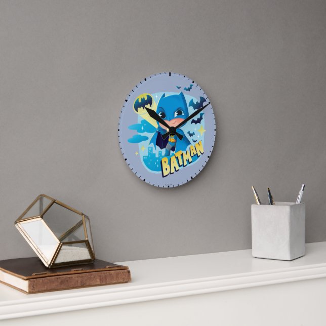 Cuter Than Cute Batman Round Clock (Office)