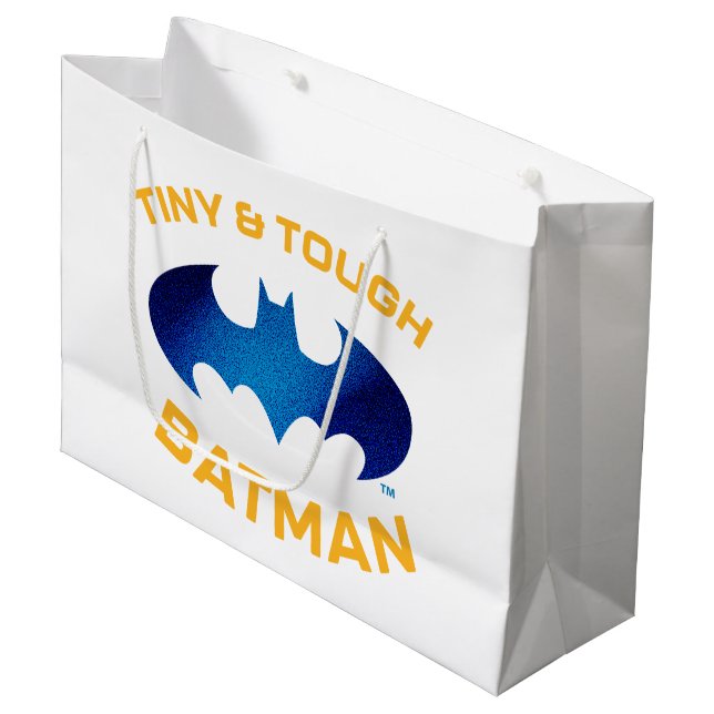 Cuter Than Cute Tiny & Tough Batman Large Gift Bag (Front Angled)
