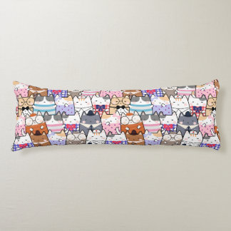 Cutes seamless pattern cats  body pillow