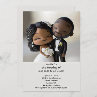 Cutest African American wedding Invitation