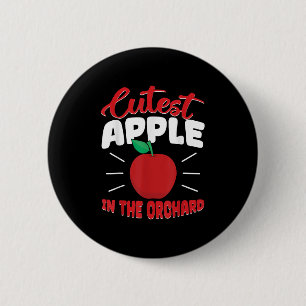 Cutest Apple In The Orchard Funny Apple Picking Ap 6 Cm Round Badge