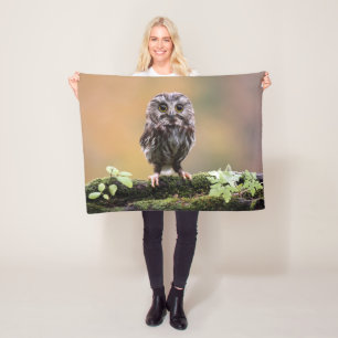 Cutest Baby Animals   A Baby Owl Fleece Blanket