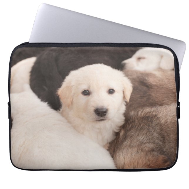 Cutest Baby Animals | A Cute Pile of Puppies Laptop Sleeve (Front)
