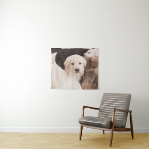 Cutest Baby Animals A Cute Pile of Puppies Tapestry