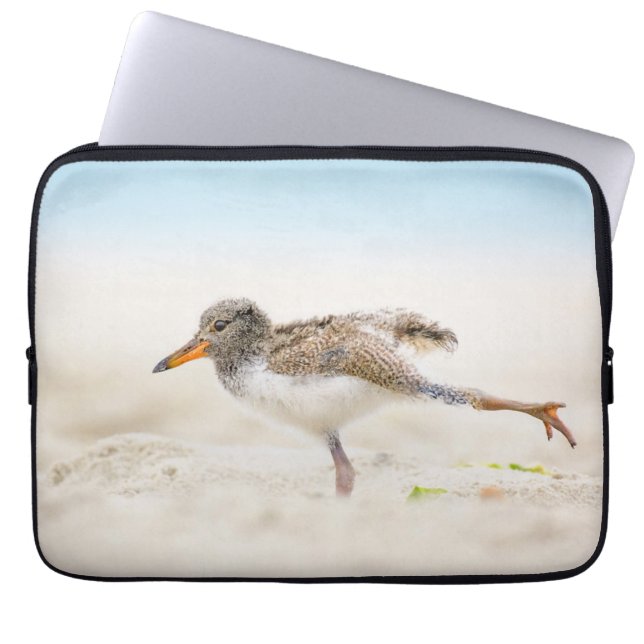 Cutest Baby Animals | American Oystercatcher Chick Laptop Sleeve (Front)