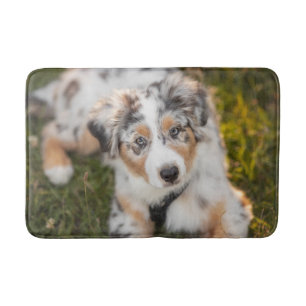 Cutest Baby Animals Australian Shepherd Puppy Bath Mat