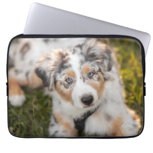Cutest Baby Animals   Australian Shepherd Puppy Laptop Sleeve