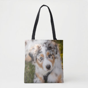 Cutest Baby Animals Australian Shepherd Puppy Tote Bag