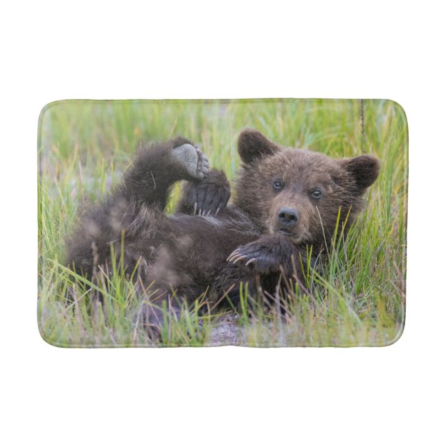 Cutest Baby Animals | Baby Brown Bear Cub Bath Mat (Front)