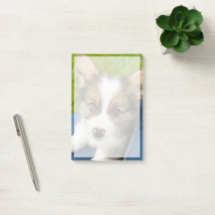 Cutest Baby Animals Baby Corgi in My Lap Post-it Notes