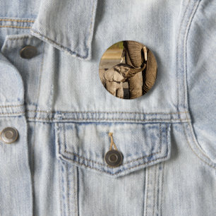 Cutest Baby Animals Baby Elephant & Mama 6 Cm Round Badge