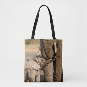 Cutest Baby Animals   Baby Elephant & Mama Tote Bag