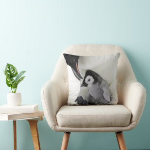 Cutest Baby Animals   Baby Emperor Penguin Cushion