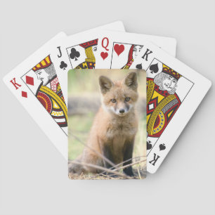 Cutest Baby Animals Baby Fox Playing Cards