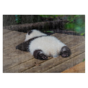 Cutest Baby Animals Baby Giant Panda Sleeping Cutting Board