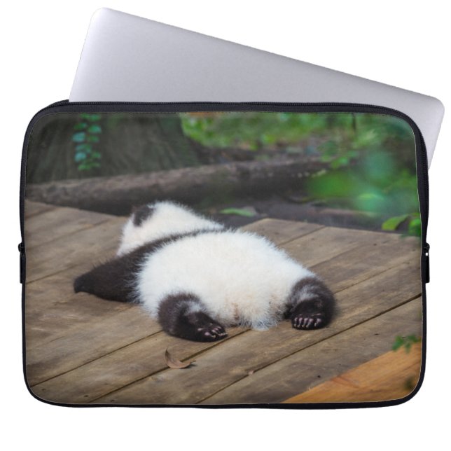 Cutest Baby Animals | Baby Giant Panda Sleeping Laptop Sleeve (Front)