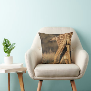 Cutest Baby Animals Baby Giraffe & Parent Cushion