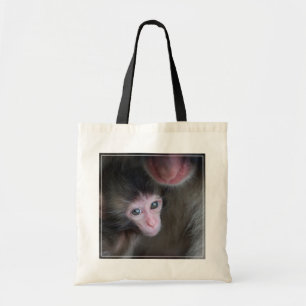 Cutest Baby Animals Baby Macaque Monkey & Mother Tote Bag