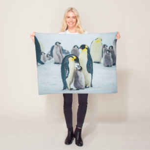 Cutest Baby Animals Baby Penguin Feeding Fleece Blanket