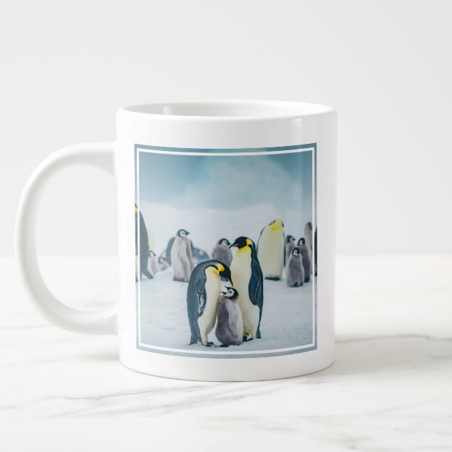 Cutest Baby Animals | Baby Penguin Feeding Large Coffee Mug (Left)