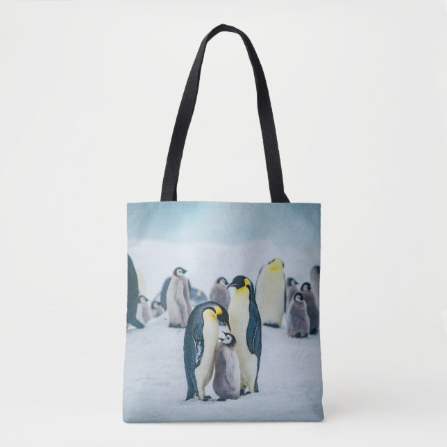 Cutest Baby Animals | Baby Penguin Feeding Tote Bag (Front)