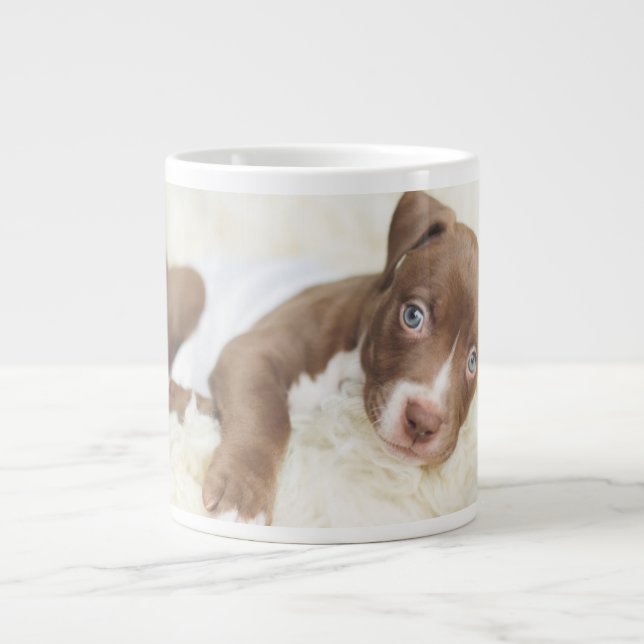 Cutest Baby Animals | Baby Pit Bull Puppy Large Coffee Mug (Front)