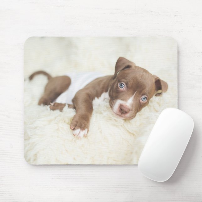Cutest Baby Animals | Baby Pit Bull Puppy Mouse Pad (With Mouse)