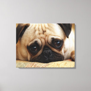 Cutest Baby Animals   Baby Pug Puppy Canvas Print