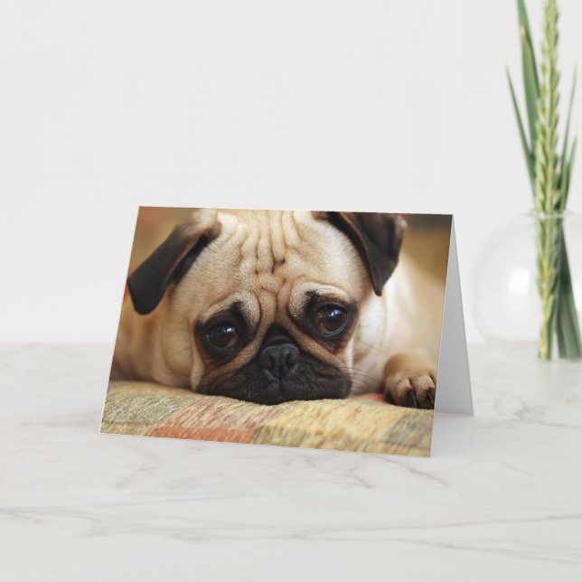 Cutest Baby Animals | Baby Pug Puppy Card (Front)