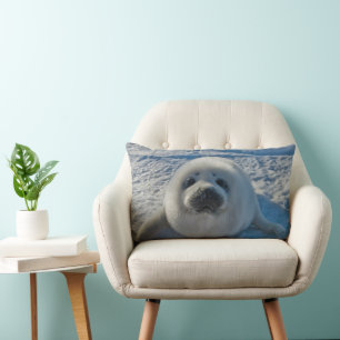 Cutest Baby Animals Baby Seal Lumbar Cushion