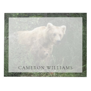 Cutest Baby Animals Bear Mama Bear & Her Cubs Notepad
