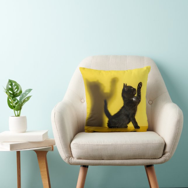 Cutest Baby Animals | Black Cat Playing Cushion (Chair)