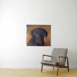 Cutest Baby Animals   Black Labrador Puppy Tapestry