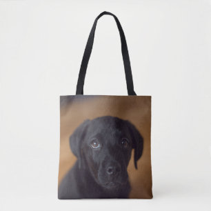Cutest Baby Animals Black Labrador Puppy Tote Bag