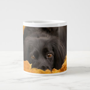 Cutest Baby Animals Black Spaniel Puppy Large Coffee Mug