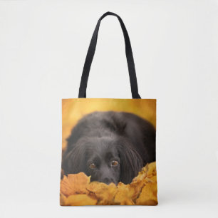 Cutest Baby Animals Black Spaniel Puppy Tote Bag