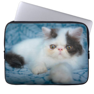 Cutest Baby Animals Black & White Kitten Laptop Sleeve