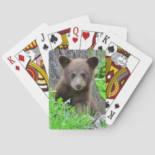 Cutest Baby Animals Brown Bear Cub Playing Cards