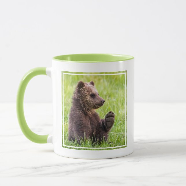 Cutest Baby Animals | Brown Bear Cub Wave Mug (Left)