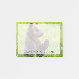 Cutest Baby Animals Brown Bear Cub Wave Post-it Notes