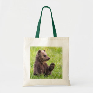 Cutest Baby Animals   Brown Bear Cub Wave Tote Bag