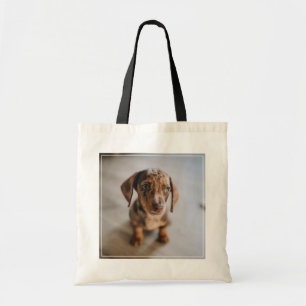 Cutest Baby Animals Brown Dachshund Puppy Tote Bag