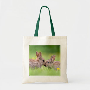 Cutest Baby Animals Bunny Kiss Tote Bag