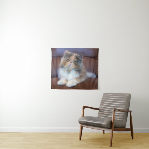 Cutest Baby Animals   Calico Persian Kitten Tapestry