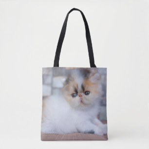 Cutest Baby Animals Calico Persian Kitten Tote Bag
